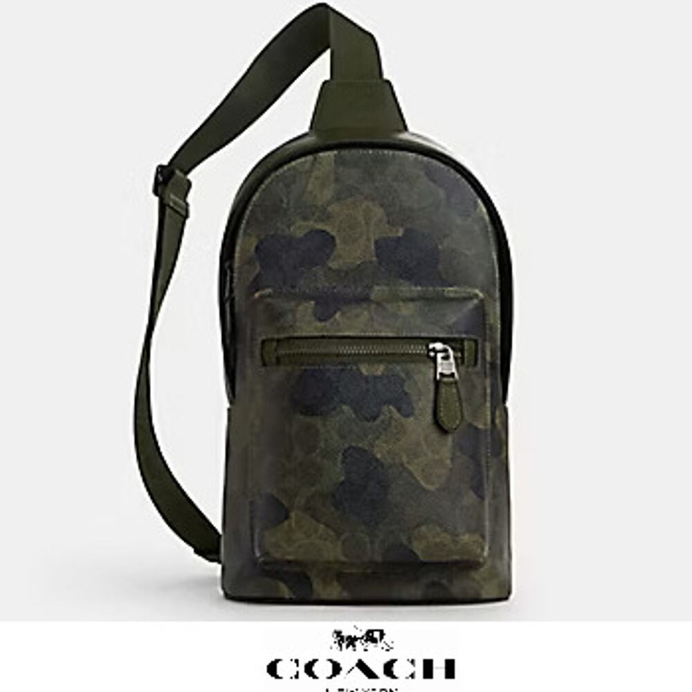 ❤️Coach West Pack In Signature Camo Print - Picture 1 of 9